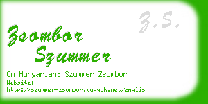 zsombor szummer business card